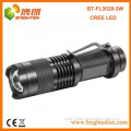 Hot Sale Bright 1AA or 14500 Portable Aluminum Zoom Focus Pocket 7w 300lm mini cree led flashlight Torch with Clip